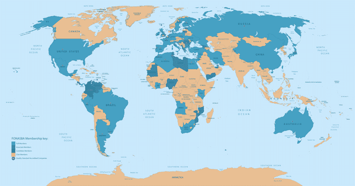 FONASBA Membership Map | FONASBA